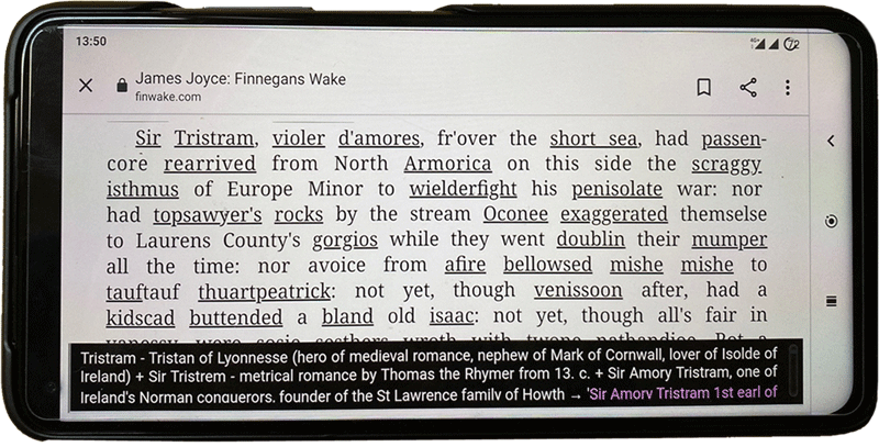 Finnegans Wake Android version